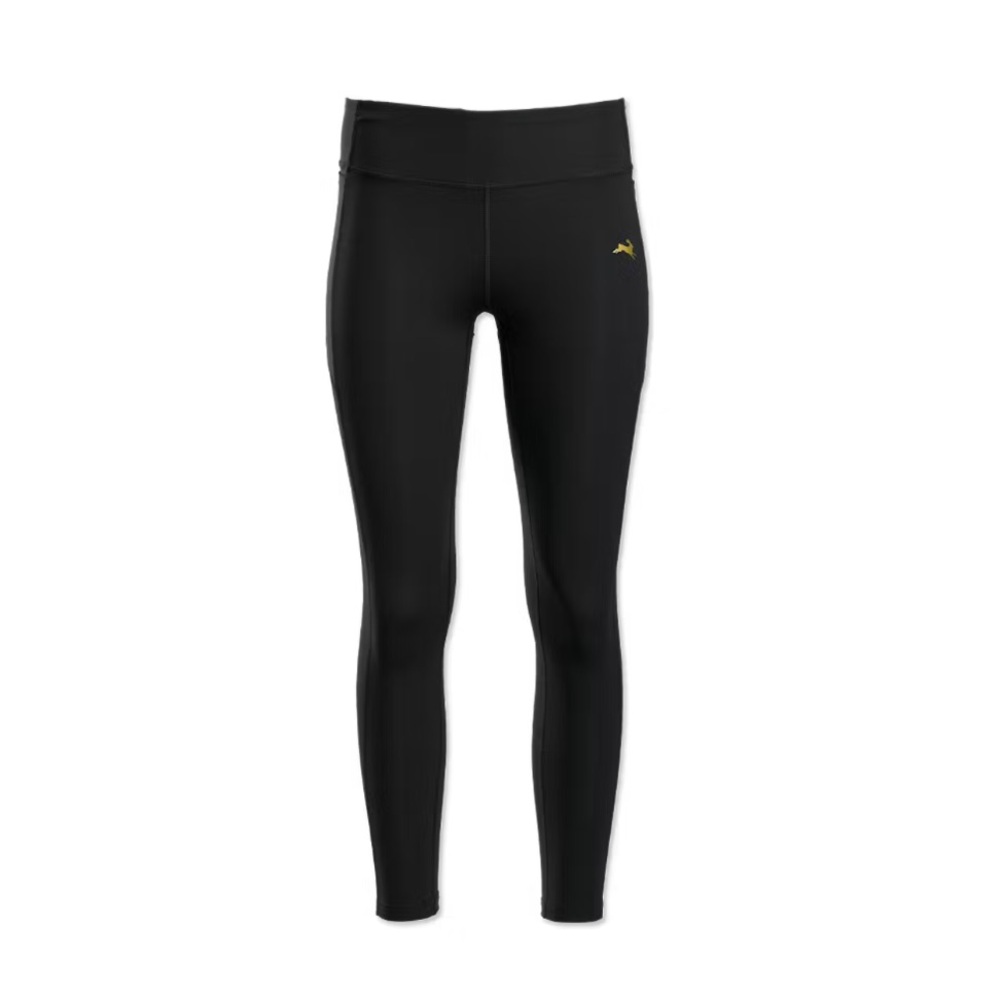 Tracksmith Allston Tights Black Women’s Small Running Leggings Gold Hare